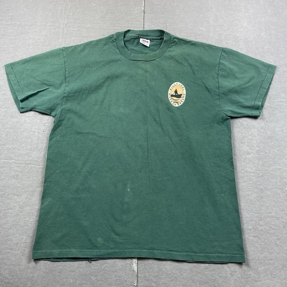 Vintage Billy Joel Shirt Mens XL Green River of Dreams Single Stitch Tour 90s - Picture 1 of 10